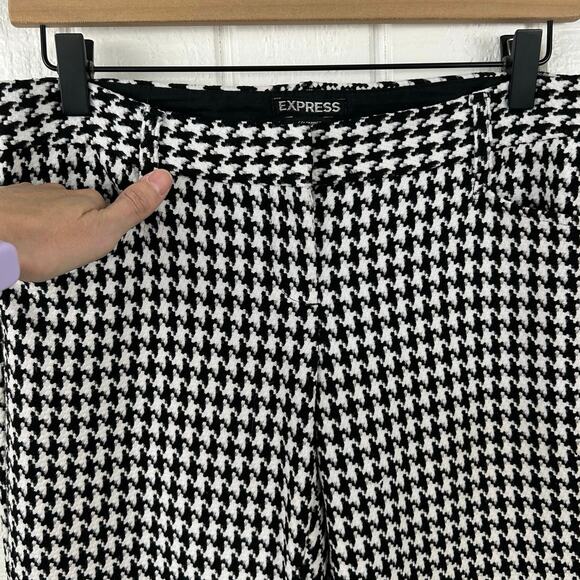 Express Black and White Houndstooth Pants - Picture 2 of 7